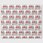 Cadeau Papier d'emballage - Trois Gnomes de Noël (Plat)