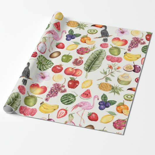 Cadeau Papier d'emballage tropical (Déroulé)