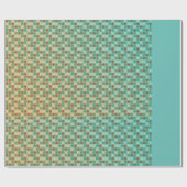 Cadeau papier d'emballage turquoise (Plat)