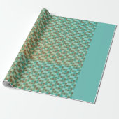 Cadeau papier d'emballage turquoise (Déroulé)