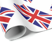 Cadeau Papier d'emballage Union jack avec drapeau britann (Coin rond)