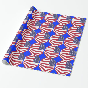 Cadeau Papier d'emballage Usa Flag