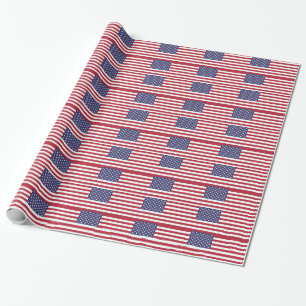 Cadeau Papier d'emballage Usa Flag