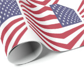Cadeau Papier d'emballage Usa Flag (Coin rond)