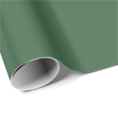 Cadeau Papier d'emballage vert de Chasseur solide (Coin rond)