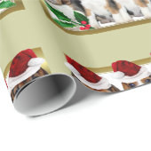 Cadeau Papier d'emballage vert de chiots de beagle de (Coin rond)