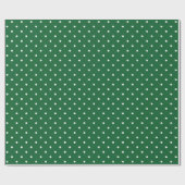 Cadeau Papier d'emballage vert de point de polka de Noël (Plat)