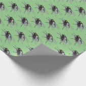 Cadeau Papier d'emballage vert mat Fly Buddy (Coin)