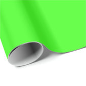 Cadeau Papier d'emballage vert néon (Coin rond)