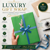 Cadeau Papier d'emballage vert personnalisé