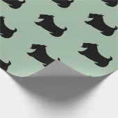 Cadeau Papier d'emballage vert Scottish Terrier (Coin)