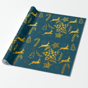 Cadeau Papier d'emballage vert Star Leap