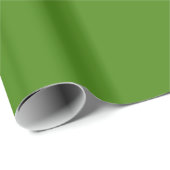 Cadeau Papier d'emballage vert uni (Coin rond)