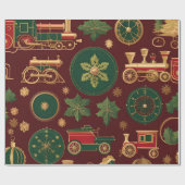 Cadeau papier d'emballage victorien de noël (Plat)