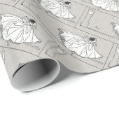 Cadeau Papier d'emballage vintage de Cendrillon de conte (Coin rond)