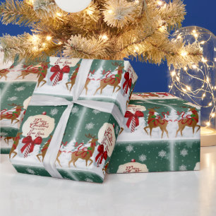 Cadeau Papier d'emballage vintage Joyeux Noël