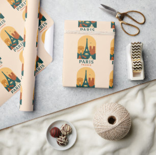 Cadeau Papier d'emballage vintage Notre Dame Cathédrale d