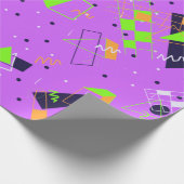 Cadeau Papier d'emballage violet rétro 80s (Coin)