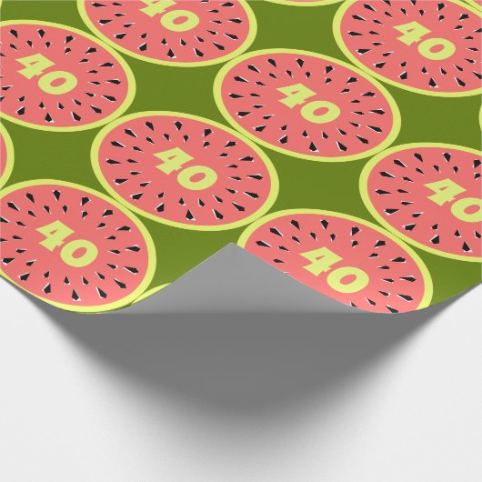 Cadeau Papier d'emballage Watermelon Pink Multi Age 40 (Coin)