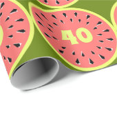 Cadeau Papier d'emballage Watermelon Pink Multi Age 40 (Coin rond)