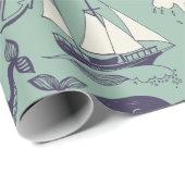 Cadeau Papier d'enlèvement de baleines (Coin rond)