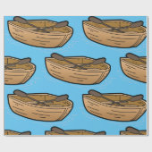 Cadeau Papier d'enlèvement de bateau Brown (Plat)