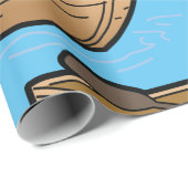 Cadeau Papier d'enlèvement de bateau Brown (Coin rond)