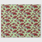 Cadeau Papier d'enlèvement de camion rouge (Plat)