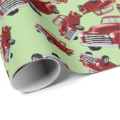 Cadeau Papier d'enlèvement de camion rouge (Coin rond)