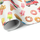 Cadeau Papier d'enlèvement de camions alimentaires (Coin rond)