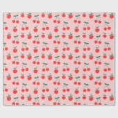 Cadeau Papier d'enlèvement de cerises | Rose (Plat)