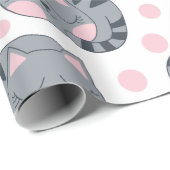 Cadeau Papier d'enlèvement de chats couché (Coin rond)