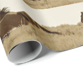 Cadeau Papier d'enlèvement de chevaux sauvages (Coin rond)