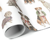 Cadeau Papier d'enlèvement de chiens de vacances (Coin rond)