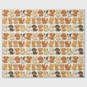 Cadeau Papier d'enlèvement de chiot (Plat)