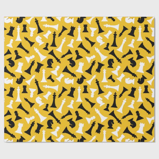 Cadeau Papier d'enlèvement de conception de pièces d'éche (Plat)