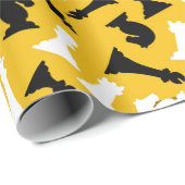 Cadeau Papier d'enlèvement de conception de pièces d'éche (Coin rond)