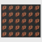 Cadeau Papier d'enlèvement de crâne orange (Plat)