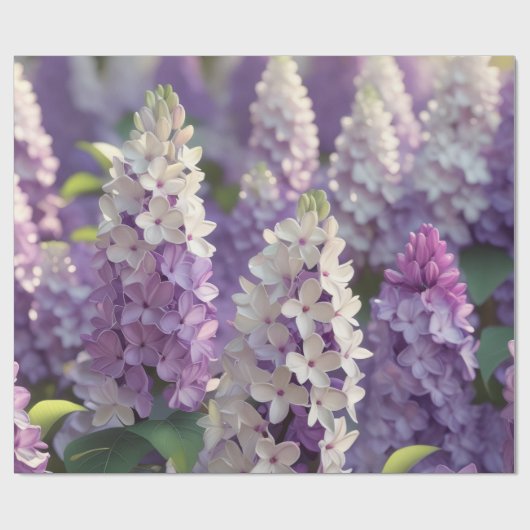 Cadeau Papier d'enlèvement de fleurs violettes (Plat)