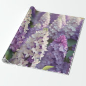 Cadeau Papier d'enlèvement de fleurs violettes (Déroulé)
