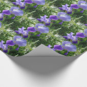 Cadeau Papier d'enlèvement de fleurs violettes (Coin)