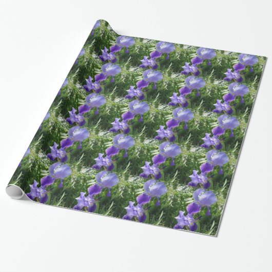 Cadeau Papier d'enlèvement de fleurs violettes (Déroulé)