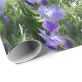 Cadeau Papier d'enlèvement de fleurs violettes (Coin rond)
