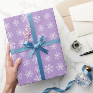 Cadeau Papier d'enlèvement de flocon de neige violet