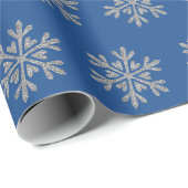 Cadeau Papier d'enlèvement de flocon d'hiver de Noël (Coin rond)