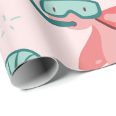 Cadeau Papier d'enlèvement de la tortue de mer (Coin rond)