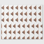 Cadeau Papier d'enlèvement de la vache Highland (Plat)