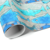 Cadeau Papier d'enlèvement de poisson (Coin rond)