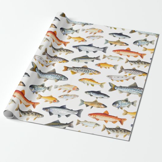 Cadeau Papier d'enlèvement de poisson d'eau douce (Déroulé)