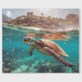 Cadeau Papier d'enlèvement de tortue (Plat)